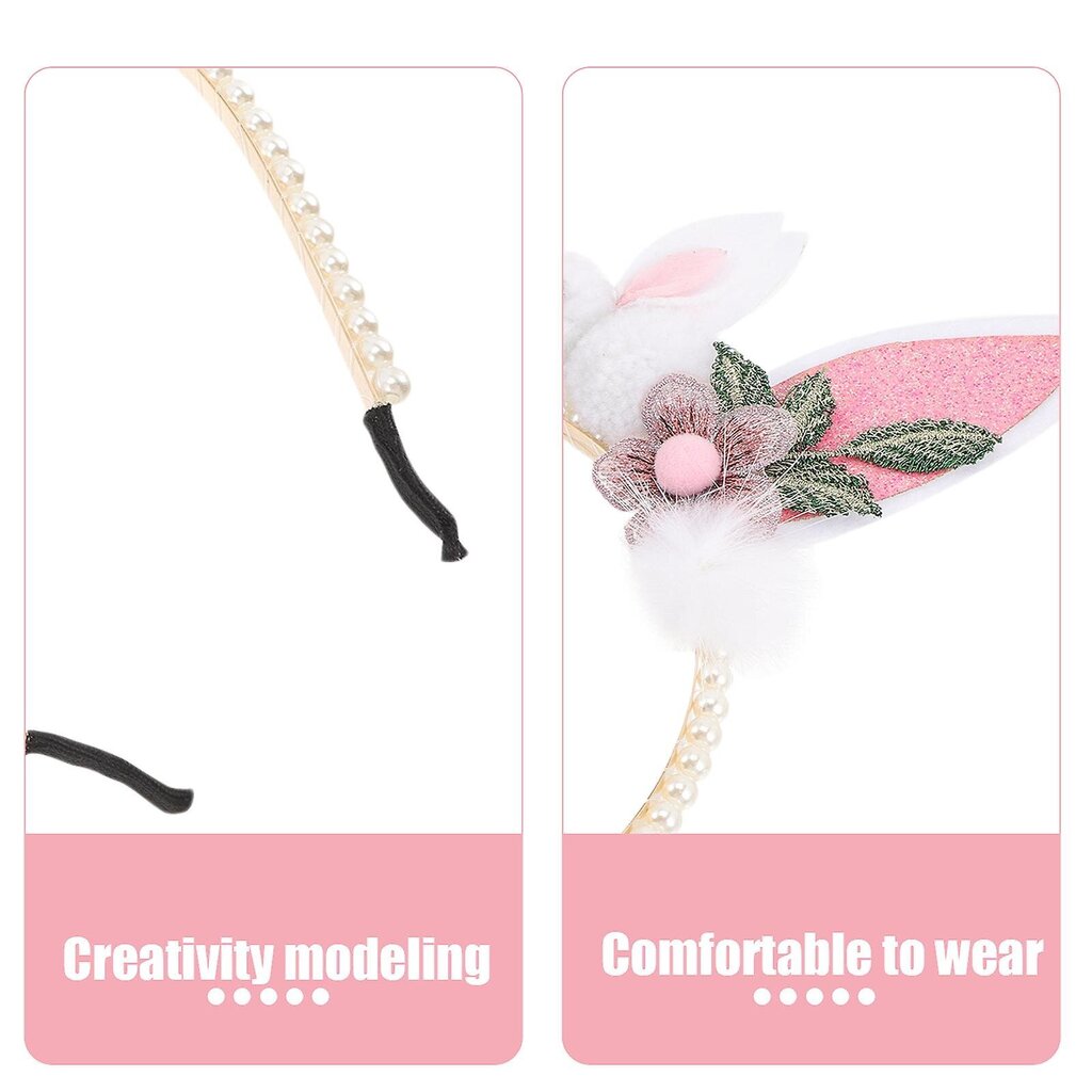 Bunny Ear -Hiuspanta Rabbit Ear -Hiuspanta Tyttöjen Pääpanta Pääsiäisjuhliin hinta ja tiedot | Hiustarvikkeet | hobbyhall.fi