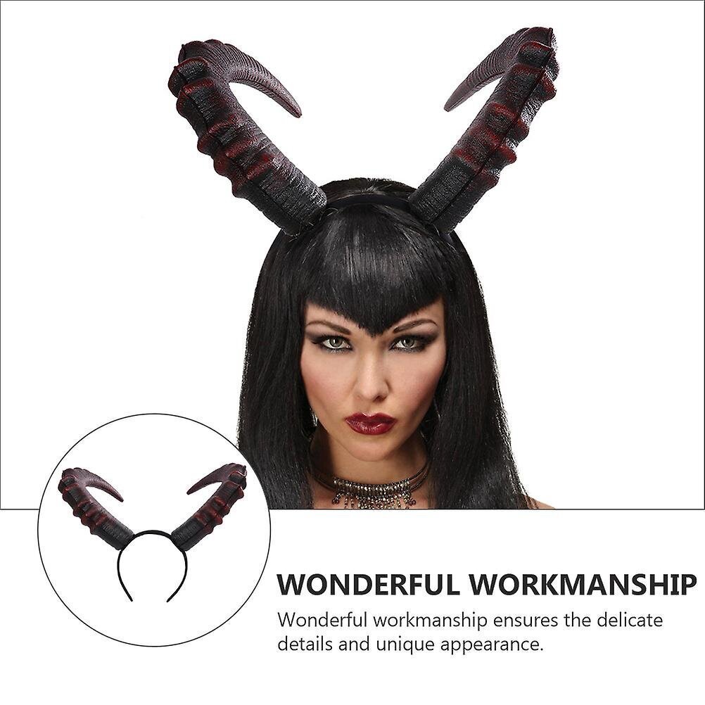 1Kpl Horn Hair Carnival Headdress Prop Costume Devil Horn Headdress hinta ja tiedot | Hiustarvikkeet | hobbyhall.fi