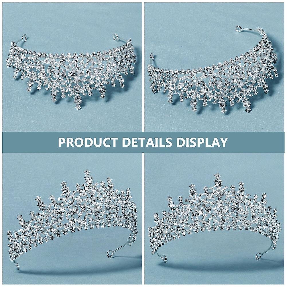 Tyttökruunu Tyylikäs Tiara Crown Tekojalokivi Tiara Morsiusjuhlien Kruunu hinta ja tiedot | Hiustarvikkeet | hobbyhall.fi