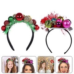 2 Kpl Glitter Otsapanta Holiday Photo Booth Prop New Year Pompom Otsanauhat Hääkukka Pääpanta Loma Hiusvanne hinta ja tiedot | Hiustarvikkeet | hobbyhall.fi