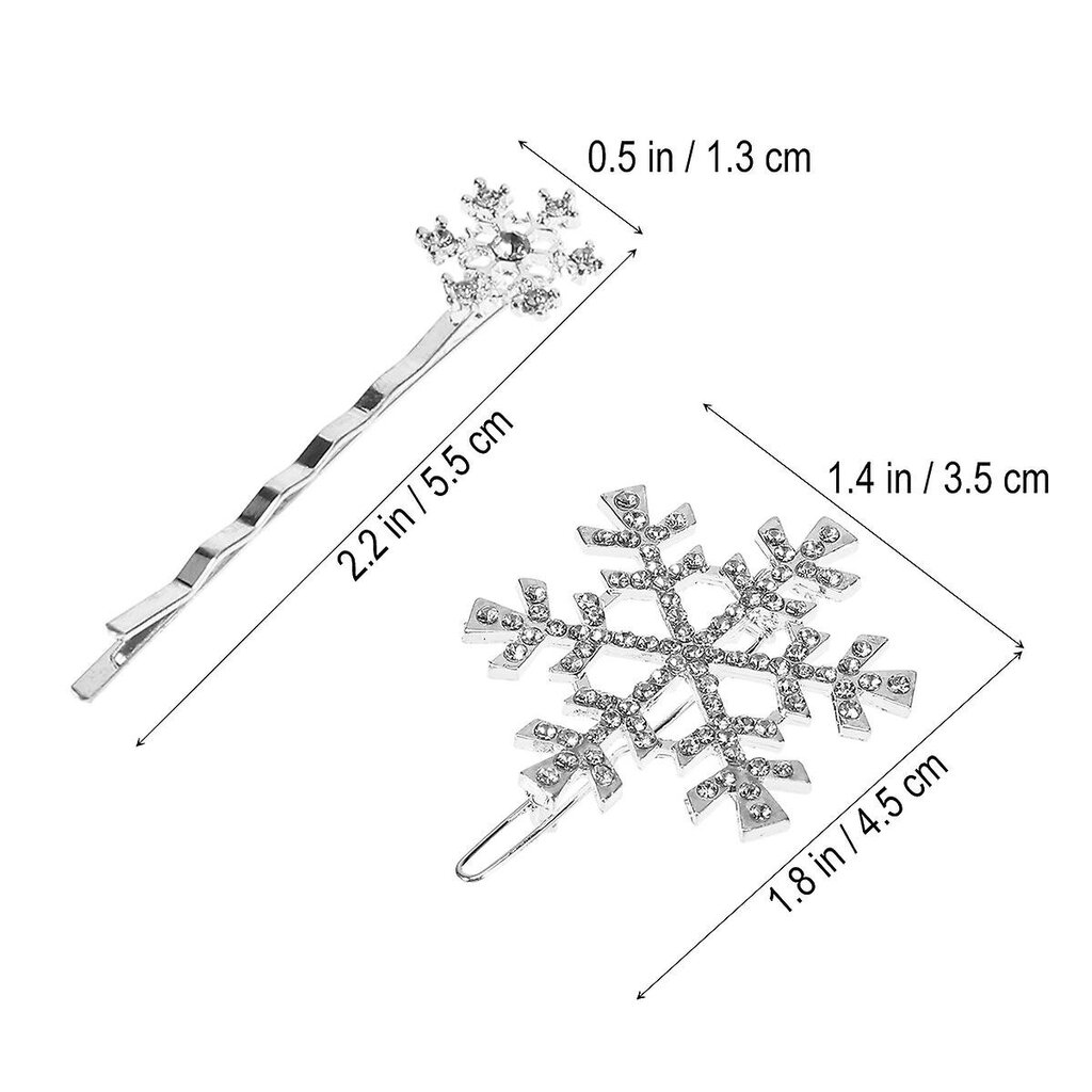 6 Kpl Crystal Snowflake -Hiusneulat Ja Rintaneula, Hopea Morsiamen Hiustarvike Naisille hinta ja tiedot | Hiustarvikkeet | hobbyhall.fi