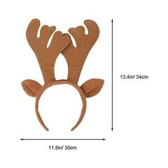 6 Kpl Antlers-Pääpanta Korvilla Päähineet Hiukset Joulupukujen Koristeluun (Ruskea) hinta ja tiedot | Hiustarvikkeet | hobbyhall.fi