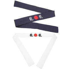 2 Kpl Samurai-Japanilainen Otsapanta Japanilainen Chef-Pääpanta Japanilainen Karate-Pääpanta hinta ja tiedot | Hiustarvikkeet | hobbyhall.fi