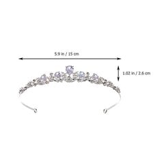 Rhinestone Crown Tiara Morsiamen Kruunu Päähine Kiiltävä Hääpäähine Hiusnauha hinta ja tiedot | Hiustarvikkeet | hobbyhall.fi