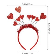 Hearts Decor Hiuspanta Muoti Hiuspanta Päähine Ystävänpäiväjuhliin hinta ja tiedot | Hiustarvikkeet | hobbyhall.fi