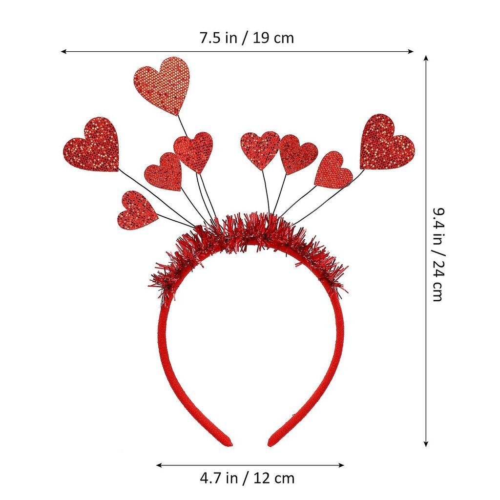 Hearts Decor Hiuspanta Muoti Hiuspanta Päähine Ystävänpäiväjuhliin hinta ja tiedot | Hiustarvikkeet | hobbyhall.fi