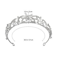 Strassikivitähdet Crown Goddess Headpiece Morsiamen Tiara Kaunis Hääasuste hinta ja tiedot | Hiustarvikkeet | hobbyhall.fi