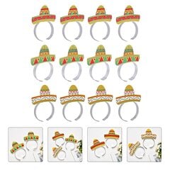 1 Sarja 12 Kpl Cinco De Mayo Juhlatarvikkeita Paperiset Hiusnauhat Hiusvanteet (Eriväriset) hinta ja tiedot | Hiustarvikkeet | hobbyhall.fi