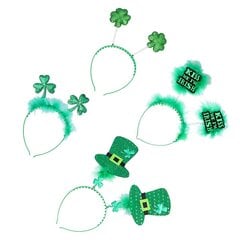 4 Kpl Sv Koristeellinen Päähineet Hius Hoop Irlantilainen Päiväpääpanta Leprechaun Pääpanta St Patricks -Asusteet hinta ja tiedot | Hiustarvikkeet | hobbyhall.fi