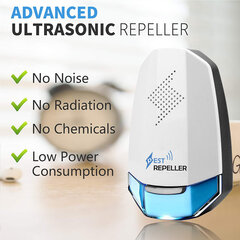 Pakkauksessa 2 Ultrasonic Mouse Repeller Professional Ultrasonic - Hiiret, torakoita ja hyönteiskarkotteita - Yhdistetty teho 20 W hinta ja tiedot | Lisätarvikkeet autoiluun | hobbyhall.fi