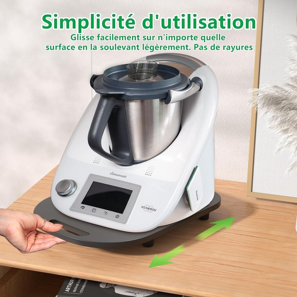 Matta-akryyliliukulevy Thermomix TM6 TM5:lle: liukusäädin helppoa liikkumista varten, lisävaruste Thermomix monitoimikoneeseen, nopea liikkuvuus (musta) hinta ja tiedot | Kotitaloustarvikkeet | hobbyhall.fi