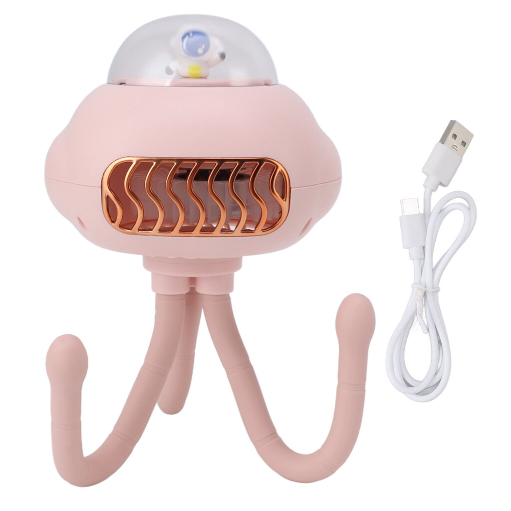 Kannettava tuuletin Kädessä pidettävä terätön USB-ladattava Octopus-tuuletin ulkona muunnosteline Pieni tuuletin vaaleanpunainen hinta ja tiedot | Vuorikiipeilyvarusteet | hobbyhall.fi