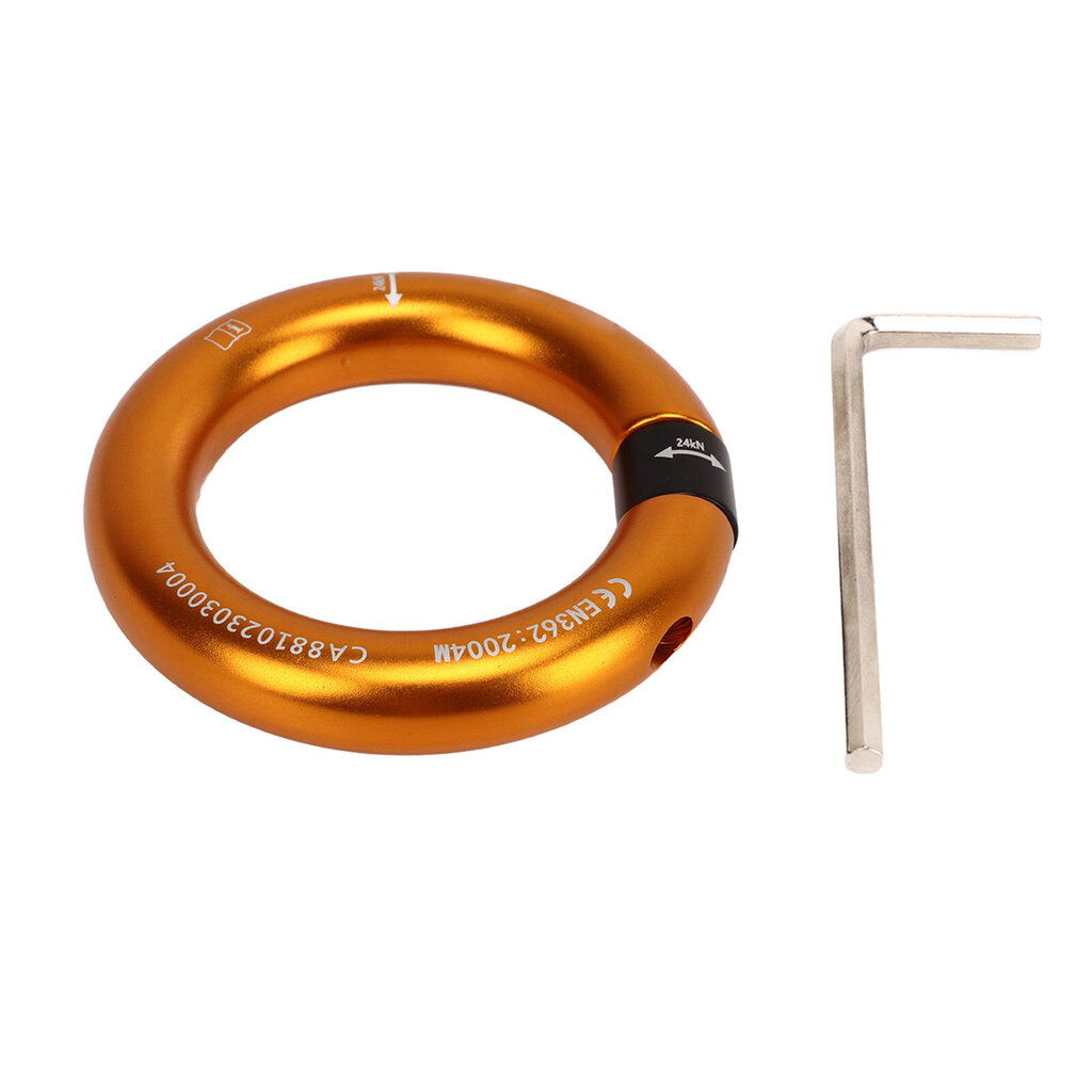 Rappel-rengas 12 mm:n avattava irrotettava kiipeilyliittimen varmistus kalliokiipeilyyn arborist Rescue Connection Point Gold hinta ja tiedot | Vuorikiipeilyvarusteet | hobbyhall.fi