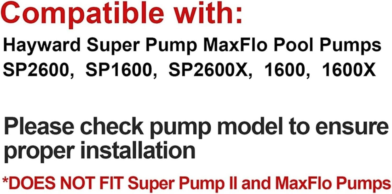 Spx1600tra liitoksen vaihtokiinnityssarja Hayward Superpump- ja Maxflo-pumpuille hinta ja tiedot | Uima-allastarvikkeet | hobbyhall.fi