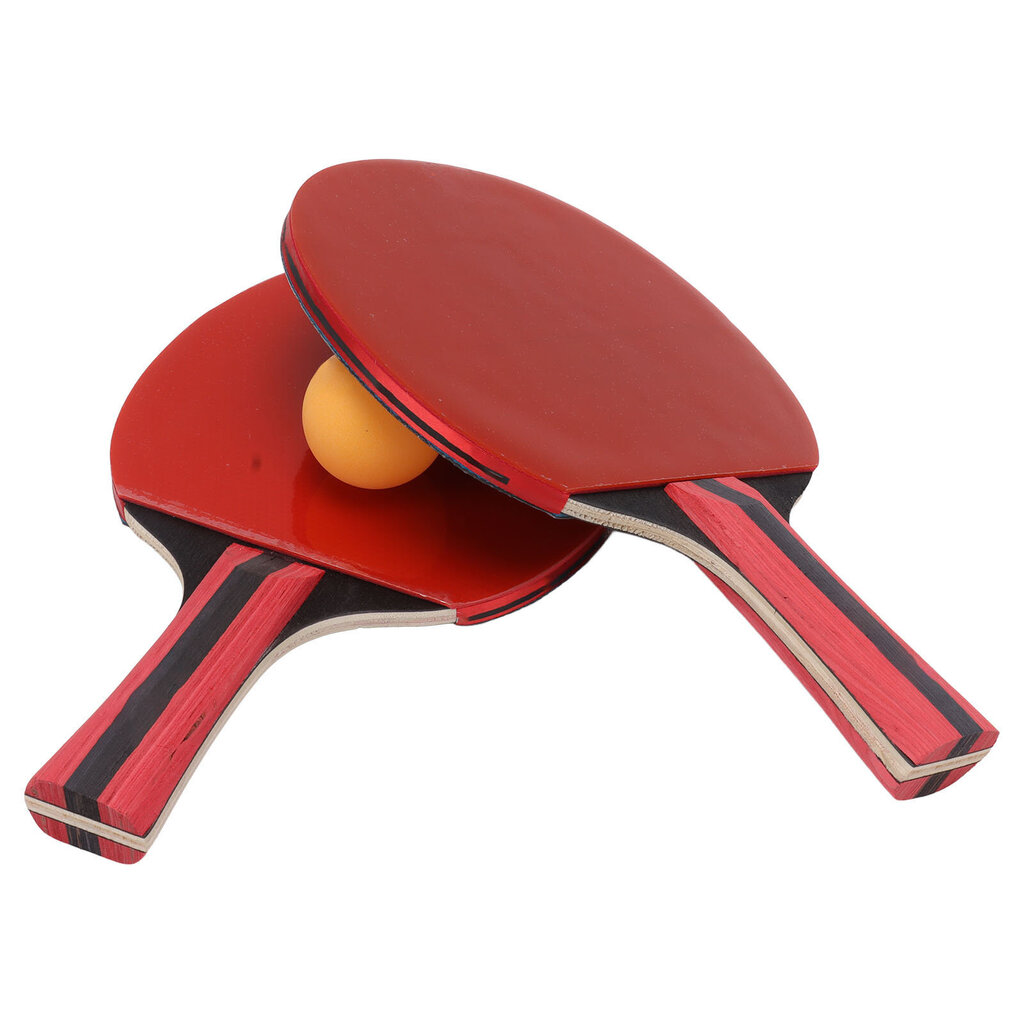 Pingpong Paddle Ball setti 2 kpl Pöytätennismailat 3 kpl Pallot Puu Kumi Pehmeä Sienimaila harjoitteluun Punainen hinta ja tiedot | Pingismailat | hobbyhall.fi