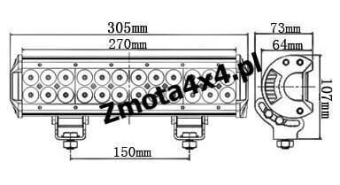 Valonheitin cree LED IP67 7200lm COMBO 12-24V, 1 kpl. hinta ja tiedot | Lisätarvikkeet autoiluun | hobbyhall.fi