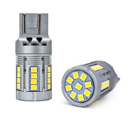 W21/5W LED-lamppu 7443 12-24V virheetön 3000lm valkoinen, 1 kpl. hinta ja tiedot | Polttimot | hobbyhall.fi