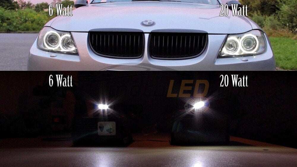 80W LED-lamppuja BMW E90. E91 renkaisiin, 2 kpl sarjassa. hinta ja tiedot | Polttimot | hobbyhall.fi