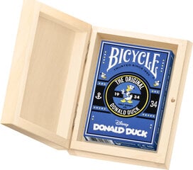 Pelikortit BICYCLE DISNEY DONALD DUCK 1 TALIA puisessa laatikossa hinta ja tiedot | Korttipelit, pokeri | hobbyhall.fi