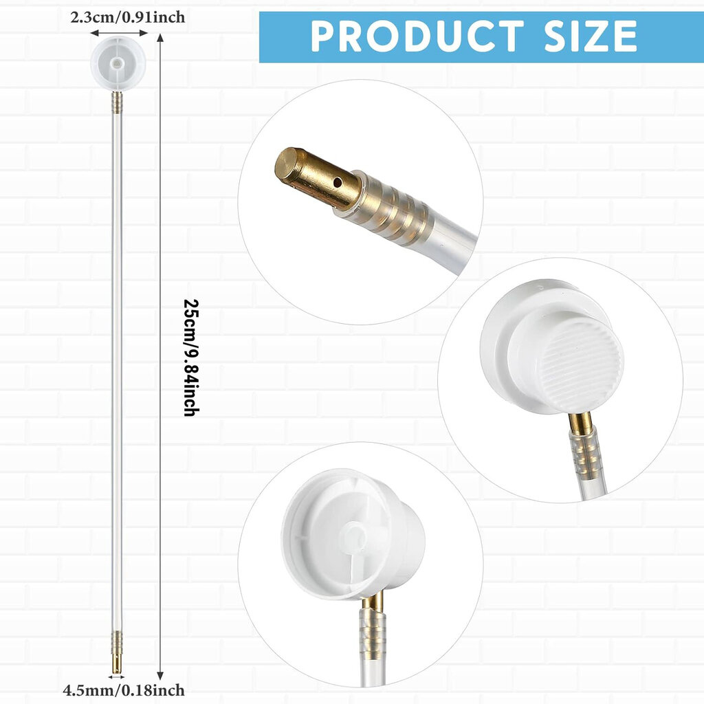 4 kpl 4,5 mm:n suihkutussuuttimen jatke 25 cm:n aerosolille (360 astetta) hinta ja tiedot | Puutarhatyökalut | hobbyhall.fi