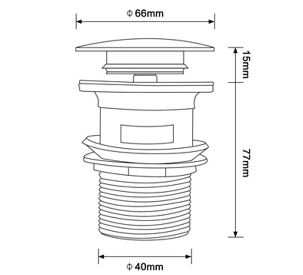 Premium Matte Black Drain Stopper Sink Stopper Clickwaste Lukittava tyhjennystulppa hinta ja tiedot | Keittiökalusteet | hobbyhall.fi