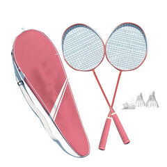 2 kpl sulkapallomailat ulkona takapihapeleihin Kevyet sulkapallomailat ja sulkapallomailat, kantolaukku aikuisille ja teini-ikäisille Pinkki hinta ja tiedot | Tennisvälineet | hobbyhall.fi