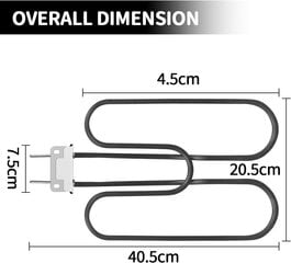 66631 Lämmityselementti Weberille 66631 Weber Q140 Q1400, Vaihtolämmitysvastus grilleille, Lämmitysputki grillille hinta ja tiedot | Koteloiden lisätarvikkeet | hobbyhall.fi