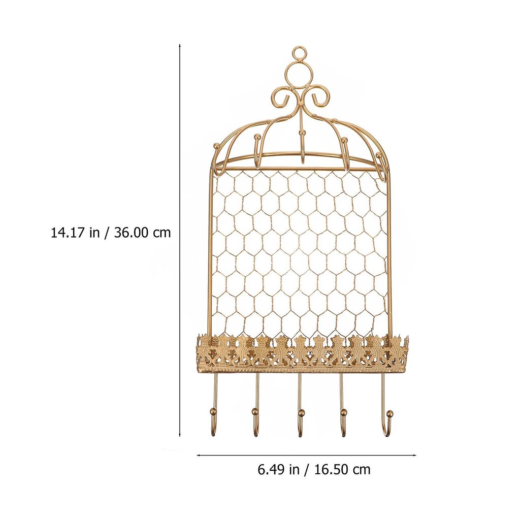 1Kpl Birdcage Design -Korujen Säilytysteline Creative Rautaseinätyyppinen Koruteline hinta ja tiedot | Säilytyslaatikot ja -korit | hobbyhall.fi