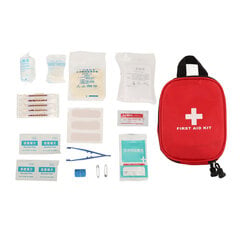 Camping Travel Emergency Aid Kit Kosteuspyyhe Palovammasivoide Vappupuikko side Sidosliina hoitosetti hinta ja tiedot | Vuorikiipeilyvarusteet | hobbyhall.fi