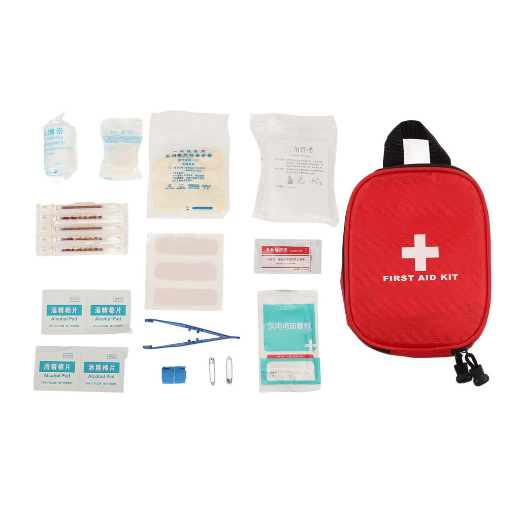 Camping Travel Emergency Aid Kit Kosteuspyyhe Palovammasivoide Vappupuikko side Sidosliina hoitosetti hinta ja tiedot | Vuorikiipeilyvarusteet | hobbyhall.fi