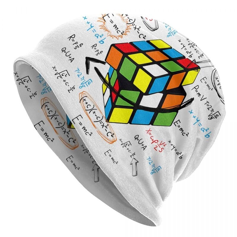 (Pipot-10)Math Rubiks Rubix Cube Caps Konepellit Hatut Muoti Neulottu Hattu Naisille Miehille Syksy Talvi Lämmin Skullies Pipot Lippikset hinta ja tiedot | Naisten päähineet | hobbyhall.fi