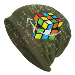 (Pipot-4)Math Rubiks Rubix Cube Caps Konepelti Hatut Muoti Neulottu Hattu Naisille Miehille Syksy Talvi Lämmin Skullies Pipot Lippikset hinta ja tiedot | Naisten päähineet | hobbyhall.fi