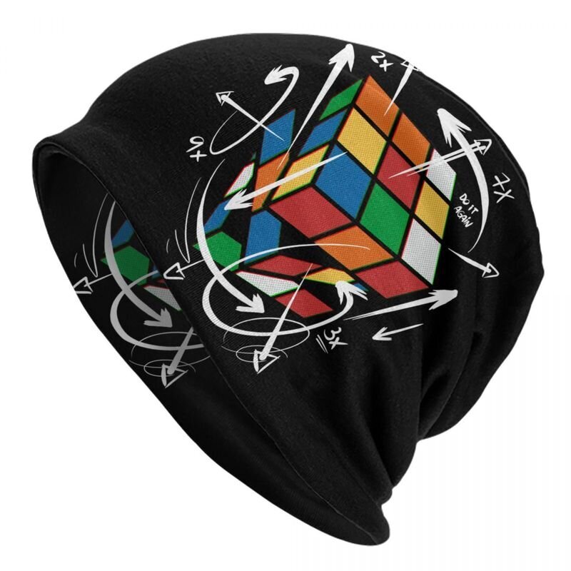 (Pipot-12)Math Rubiks Rubix Cube Caps Konepellit Hatut Muoti Neulottu Hattu Naisille Miehille Syksy Talvi Lämmin Skullies Pipot Lippikset hinta ja tiedot | Naisten päähineet | hobbyhall.fi