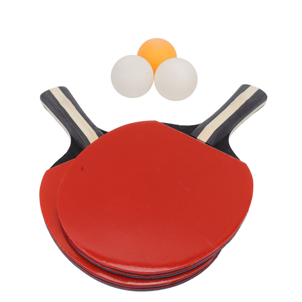 Pingpong Melapallosetti 2 kpl Pöytätennismailat 3 kpl Pallot Puu Kumi Pehmeä Sienimaila harjoitusharjoitteluun Musta hinta ja tiedot | Pingismailat | hobbyhall.fi