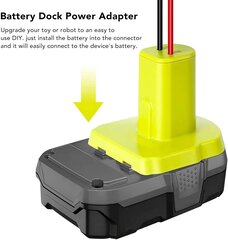 Power Wheels -sovitin Ryobi 18V One+ P108 P107 P102 Station virtaliittimelle (A) hinta ja tiedot | Paristolaturit | hobbyhall.fi