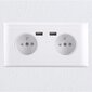 Monitoiminen USB-pistoke EU Plug -seinävirtapistoke kahdella USB-portilla puhelimen lataamiseen 250 Vise USB hinta ja tiedot | Virtalähteet | hobbyhall.fi