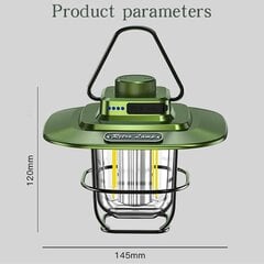 Ladattava retkeilylamppu, Ladattava Retro Horselight Camp Light LED Camp Light, 2000mah, musta hinta ja tiedot | Riippuvalaisimet | hobbyhall.fi