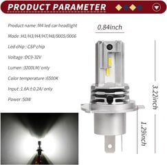 2 kpl H4 LED-polttimo 6500K valkoinen, 60W erittäin kirkas, Plug and Play 12V ajovalot autoon ja moottoripyörään hinta ja tiedot | Ajovalot | hobbyhall.fi