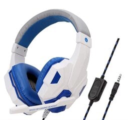 Langallinen PS4/PS5/Xbox/Älypuhelin/PC Kuulokkeet Pelikuulokkeet 120° Säädettävä Gamer Headset valkoinen hinta ja tiedot | Kuulokkeet | hobbyhall.fi