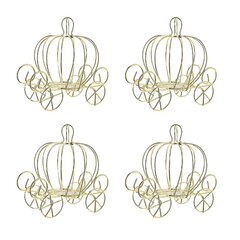 4 Kpl Creative Pumpkin Carriage Decor Karkkipidike Pumpkin Cart Metallinen Karkkirasia hinta ja tiedot | Säilytyslaatikot ja -korit | hobbyhall.fi