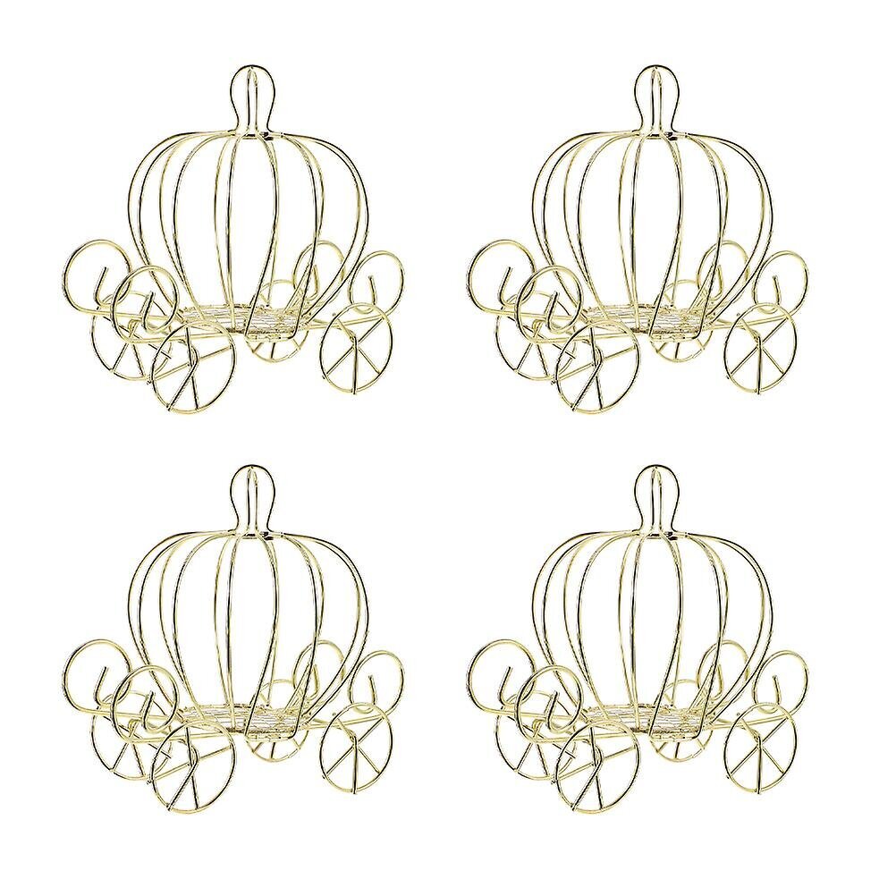 4 Kpl Creative Pumpkin Carriage Decor Karkkipidike Pumpkin Cart Metallinen Karkkirasia hinta ja tiedot | Säilytyslaatikot ja -korit | hobbyhall.fi