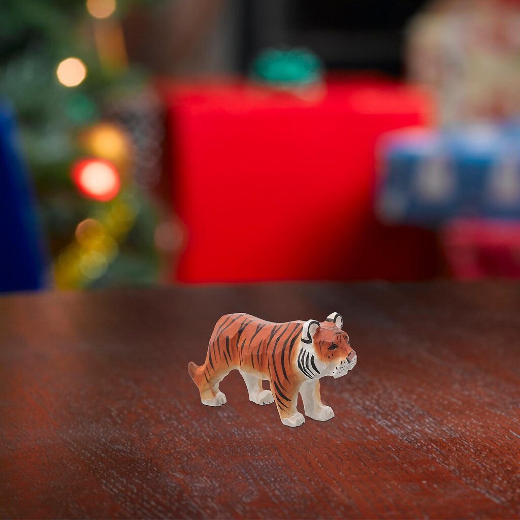 Veistetty Tiger Desktop Decor Luonnollinen Puinen Tiikeri Puinen Tiikerikäsityöhahmo hinta ja tiedot | Säilytyslaatikot ja -korit | hobbyhall.fi