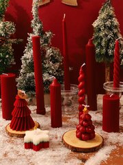 1kpl Christmas Burgundy Tuoksukynttilä Collection Joulukuusi Ammunta Rekvisiitta Tunnelma Sisustus Aromidiffuusori-Burgundia hinta ja tiedot | Jouluvalot | hobbyhall.fi