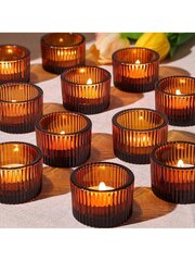 Kynttilänjalkasarja 24.4.2036, 2" x 1,4" Pienet lasilliset Tealight-kynttilänjalat (paitsi kynttilät), täydellinen hääpöydän keskiosaan ja juhlapyhien kodin sisustamiseen, halloweeniin, pelottavaan, syksyyn, jouluun, talveen, Loma, festivaali-vihreä hinta ja tiedot | Jouluvalot | hobbyhall.fi