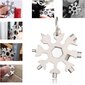 2 Pack 18-in-1 Snowflake Multi-Tool Snowflake ruuvimeisseli / pullonavaaja / avaimenperä (hopea + musta) hinta ja tiedot | Muut huonekalutarvikkeet | hobbyhall.fi