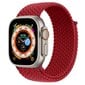 Punottu Solo Loop Apple Watch -ranneke 40 mm, 44 mm, 49 mm, 45 mm, 41 mm, 38 mm, 42 mm Elastisen iWatch-sarjan 9, 8, 7, se, Ultra 2 -hihnan koko S hinta ja tiedot | Älykellojen ja aktiivisuusrannekkeiden lisätarvikkeet | hobbyhall.fi