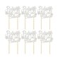 6 Kpl Kids Decor Jouluruokavalikot Paperiset Kakkupäälliset Glitter Christmas Cupcake Xmas Cupcake Picks hinta ja tiedot | Juhlakoristeet | hobbyhall.fi