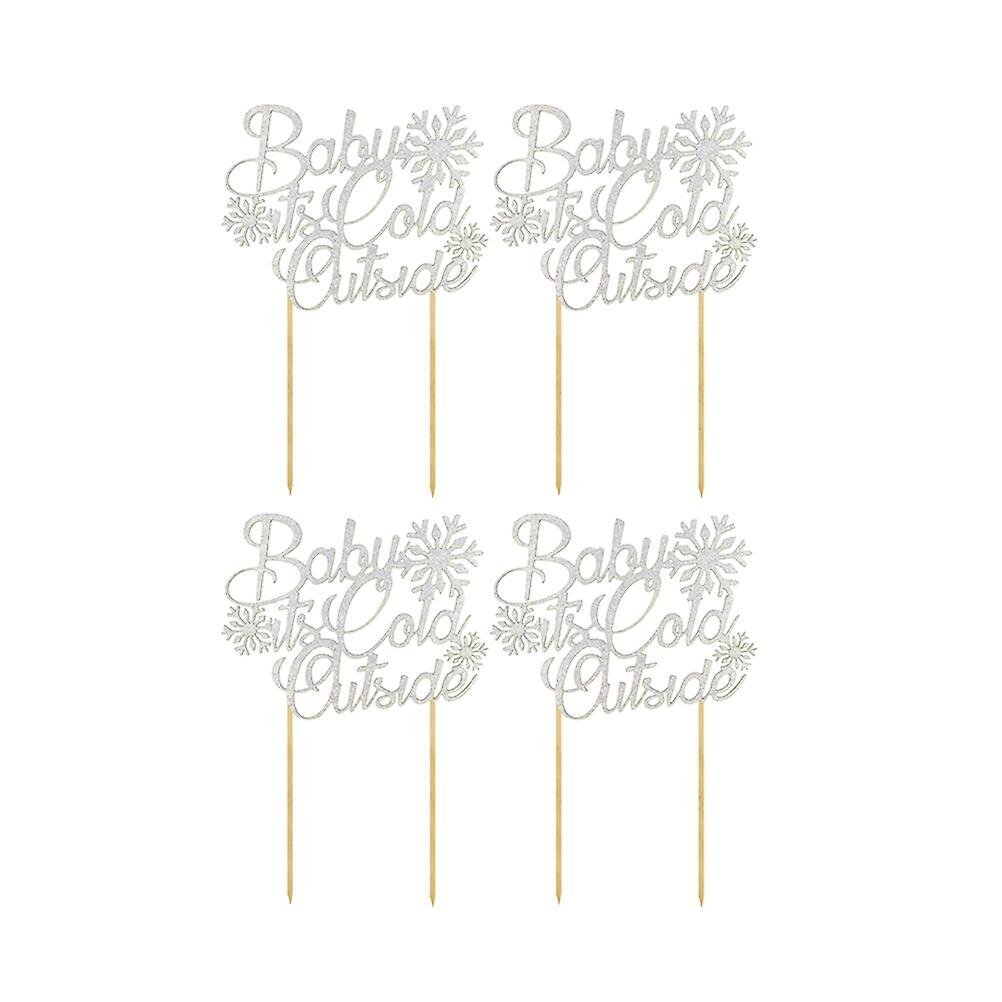 6 Kpl Kids Decor Jouluruokavalikot Paperiset Kakkupäälliset Glitter Christmas Cupcake Xmas Cupcake Picks hinta ja tiedot | Juhlakoristeet | hobbyhall.fi