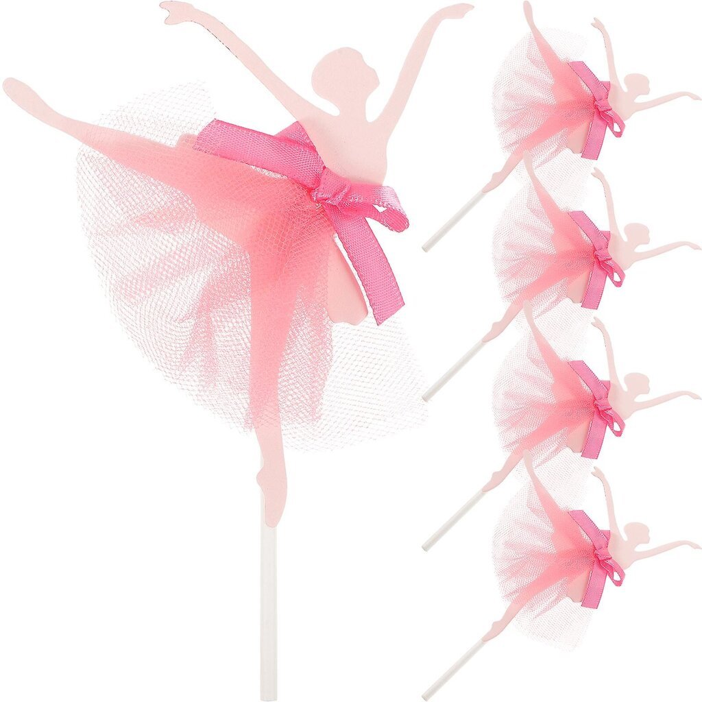 5 Kpl Ballerina Girls Cupcake Topper -Kakun Koristelu Häämorsiussuihkun Syntymäpäiväjuhliin (Punainen) hinta ja tiedot | Juhlakoristeet | hobbyhall.fi