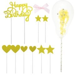 1 Setti Glitter Star Heart Cake Topper Cupcake Toppers Syntymäpäiväjuhlatarvikkeet hinta ja tiedot | Juhlakoristeet | hobbyhall.fi